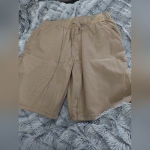 Nwt Thereabouts pull‎ on shorts boys large 14/16 cinnamon beige